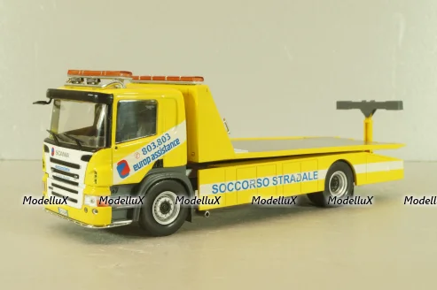 Scania P320 tow truck 2004, yellow, CAMD086, Camion D'epoca #86, Deagostini 1:43