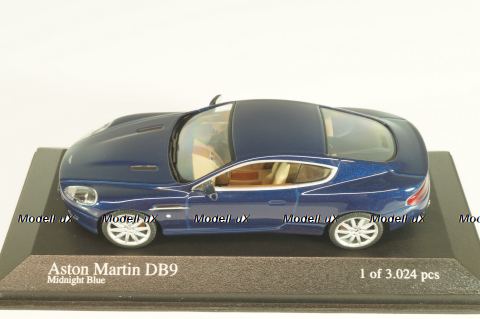 Aston Martin DB9 2003, blue, 400137321, Minichamps 1:43