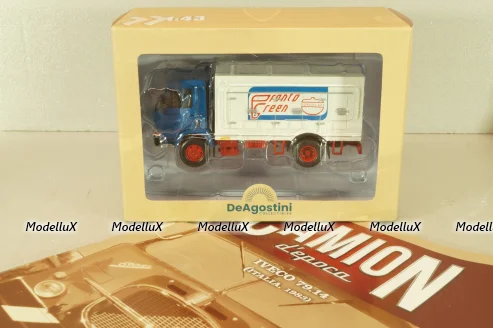 Iveco 79.14 refrigerator truck 1983, blue/white, CAMD082, Camion D'epoca #82,  Deagostini 1:43