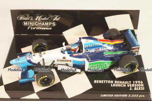 Benetton Renault F1 #3 Launch version J.Alesi 1996, Formula 1, 430960093, Minichamps 1:43