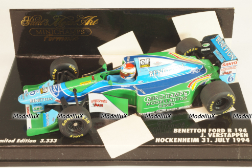 Benetton Ford B194 #6 J.Verstappen, Hockenheim 31 July 1994, 430940906, Minichamps 1:43