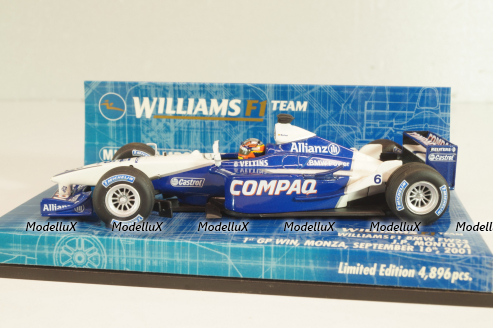 Williams BMW FW23 F1 #6  Winner GP Monza 16 September 2001, Juan Pablo Montoya, Formula 1, 400010126, Minichamps 1:43 