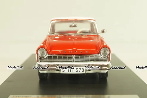 Ford Taunus 17M 1957, red/white, PRD387, PremiumX 1:43