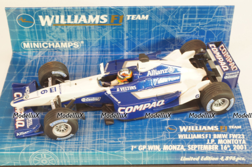 Williams BMW FW23 F1 #6  Winner GP Monza 16 September 2001, Juan Pablo Montoya, Formula 1, 400010126, Minichamps 1:43 