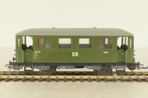 Вагон пассажирский DR #531-431  2-axel, green, E647 5/314-01, Piko 1:87