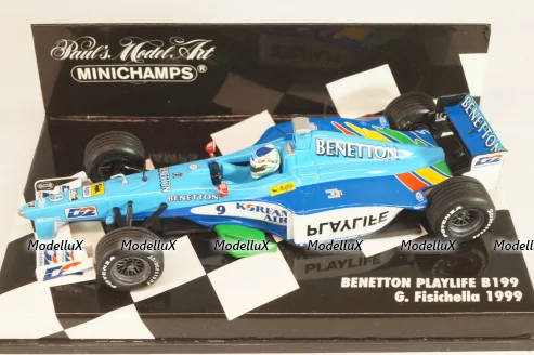 Benetton Playlife B199 V10 F1 #9 G.Fisichella 1999, Formula 1, 430990009, Minichamps 1:43