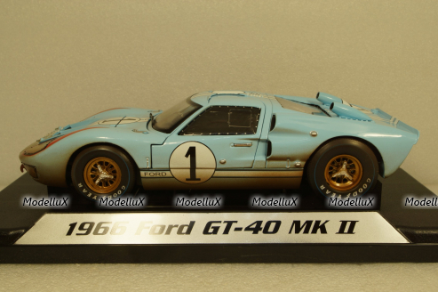 Ford GT40 MK II Dirty Version #1 24h LeMans 1966 Miles, Hulme, Shelby Collectibles 1:18