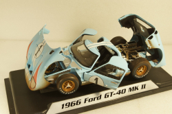 Ford GT40 MK II Dirty Version #1 24h LeMans 1966 Miles, Hulme, Shelby Collectibles 1:18