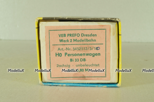 Passenger wagon Bi 33 2-axel, DB #140048, red, 5452512/5/18, Piko 1:87