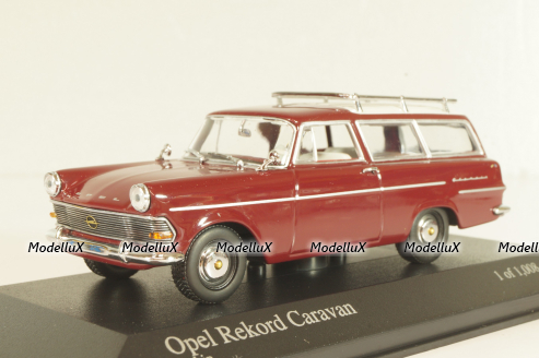 Opel Rekord Caravan 1960, rubin, 430040212, Minichamps 1:43