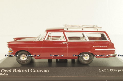 Opel Rekord Caravan 1960, rubin, 430040212, Minichamps 1:43