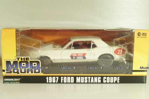 Ford Mustang 1967 from series "The Mod Squard", white, 13639, Greenlight 1:18