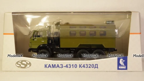 КАМАЗ-4310 К4320Д кунг 6х6 военный 1982, хаки, SSM1452, SSM 1:43