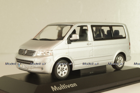Volkswagen Multivan T5 2003, silver, 7HO099300A7W, Minichamps 1:43