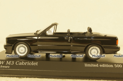 BMW M3 E30 Cabrio 1988, blackmetallic, 940020334, Maxichamps 1:43