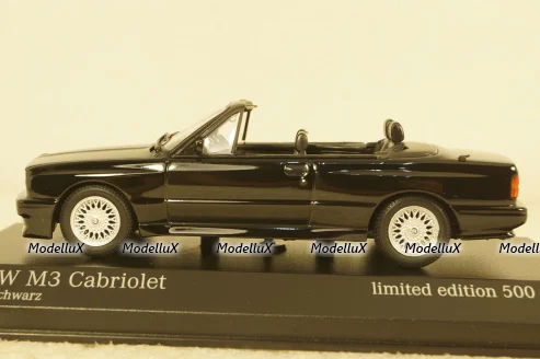 BMW M3 E30 Cabrio 1988, blackmetallic, 940020334, Maxichamps 1:43