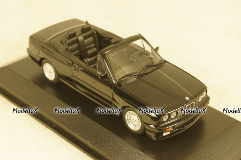 BMW M3 E30 Cabrio 1988, blackmetallic, 940020334, Maxichamps 1:43