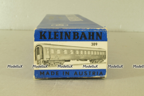 Вагон пассажирский 1-2 класс, 4-х осный 1-2-st classe, DB, blue/silver, 389, Kleinbahn 1:87 HO