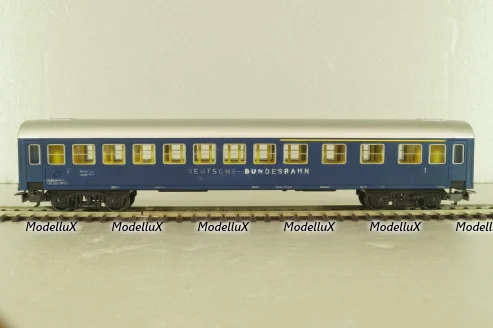 Вагон пассажирский 1-2 класс, 4-х осный 1-2-st classe, DB, blue/silver, 389, Kleinbahn 1:87 HO