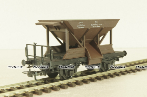 Вагон грузовой саморазгрузочный, 2-х осный, DR, эпоха III, brown, , 335, Kleinbahn 1:87 HO