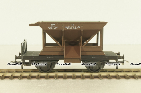 Вагон грузовой саморазгрузочный, 2-х осный, DR, эпоха III, brown, , 335, Kleinbahn 1:87 HO