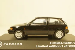 Honda Civic 1987 black, T9P-10004, Triple 9 1:43