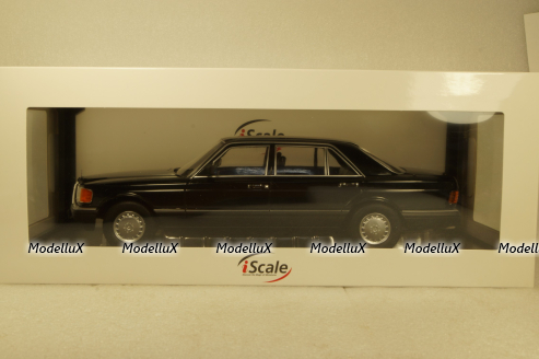 Mercedes 560 SEL S-Klass (W126) 1985 черный, iScale 1:18