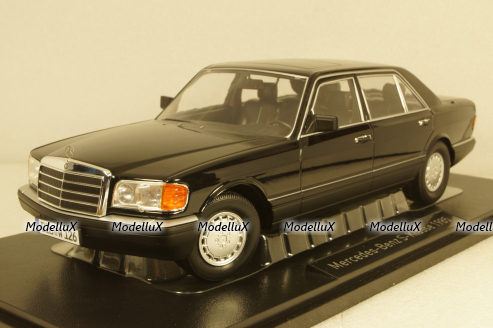 Mercedes 560 SEL S-Klass (W126) 1985 черный, iScale 1:18