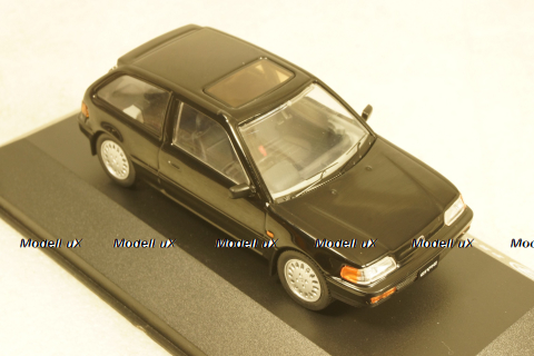Honda Civic 1987 black, T9P-10004, Triple 9 1:43