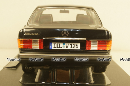 Mercedes 560 SEL S-Klass (W126) 1985 черный, iScale 1:18