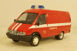Газ-3221, Газель, пожарная, Агат 1:43