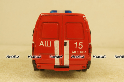 Газ-3221, Газель, пожарная, Агат 1:43