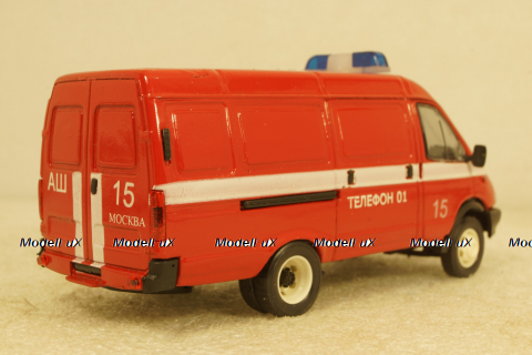 Газ-3221, Газель, пожарная, Агат 1:43