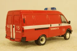 Газ-3221, Газель, пожарная, Агат 1:43