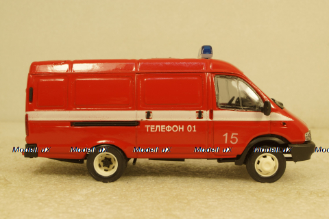 Газ-3221, Газель, пожарная, Агат 1:43