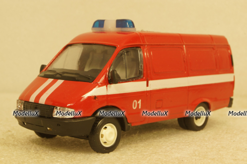 Газ-3221, Газель, пожарная 01,Агат 1:43