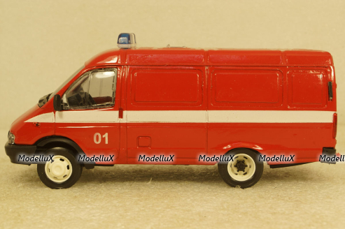 Газ-3221, Газель, пожарная 01,Агат 1:43