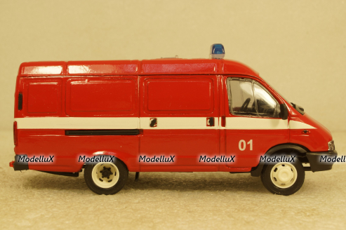 Газ-3221, Газель, пожарная 01,Агат 1:43