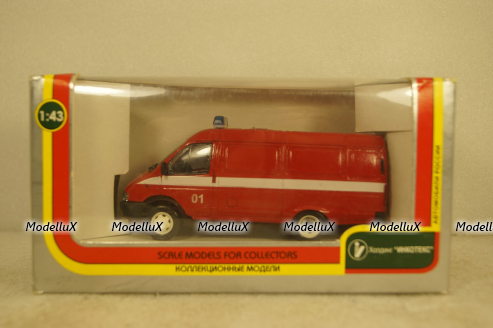 Газ-3221, Газель, пожарная 01,Агат 1:43