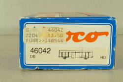 Вагон грузовой, крытый, 2-х осный DB, коричневый, HO, 46042, Roco 1:87