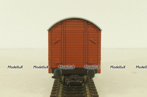 Вагон грузовой, крытый, 2-х осный DB, коричневый, HO, 46042, Roco 1:87