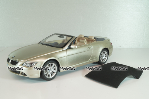 BMW 645 Cabrio (E64) 2003, gold, 80430153437, Kyosho 1:18