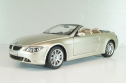 BMW 645 Cabrio (E64) 2003, gold, 80430153437, Kyosho 1:18