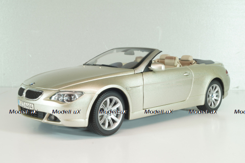 BMW 645 Cabrio (E64) 2003, gold, 80430153437, Kyosho 1:18
