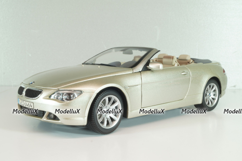 BMW 645 Cabrio (E64) 2003, gold, 80430153437, Kyosho 1:18