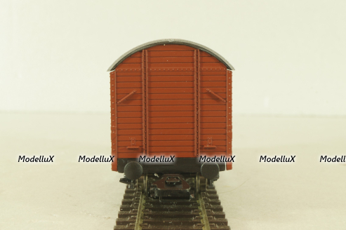 Вагон грузовой, крытый, 2-х осный DB, коричневый, HO, 46042, Roco 1:87