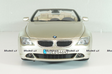 BMW 645 Cabrio (E64) 2003, gold, 80430153437, Kyosho 1:18