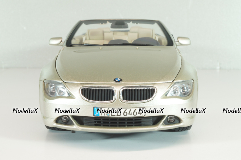 BMW 645 Cabrio (E64) 2003, gold, 80430153437, Kyosho 1:18