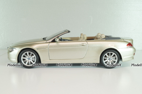 BMW 645 Cabrio (E64) 2003, gold, 80430153437, Kyosho 1:18