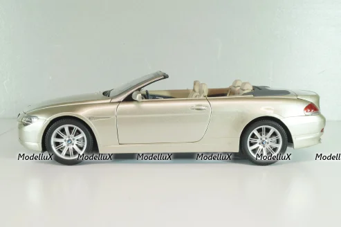 BMW 645 Cabrio (E64) 2003, gold, 80430153437, Kyosho 1:18